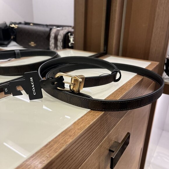 NWT COACH Classic Buckle Cut To Size Reversible Belt, 18 Mm CX058 IMXAQ - Picture 1 of 7